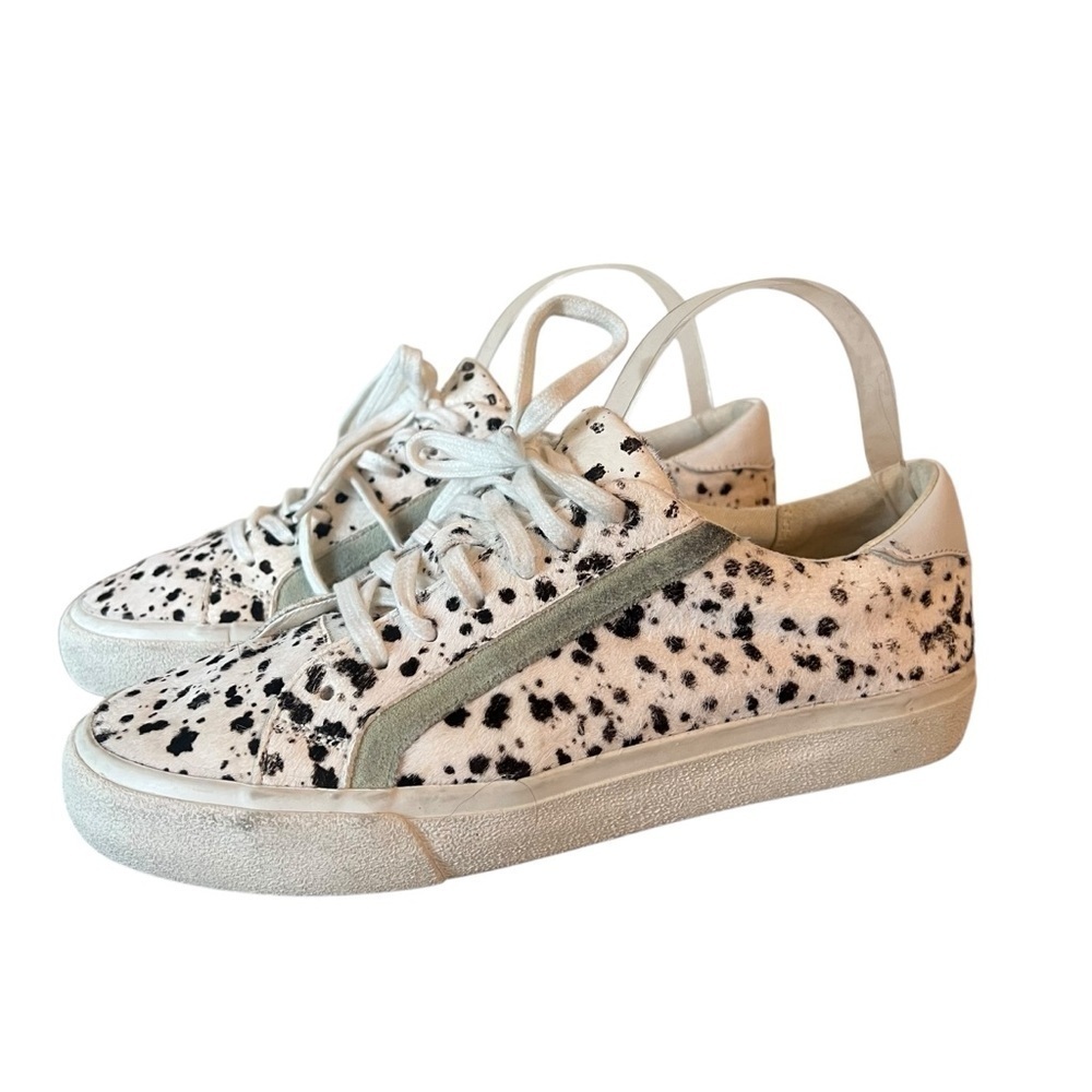 Madewell Sidewalk Low-Top Sneakers in Spatter-Painted Calf Hair Womens Size 8